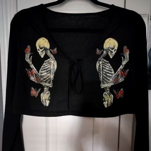 Tie Front Crop Cardigan